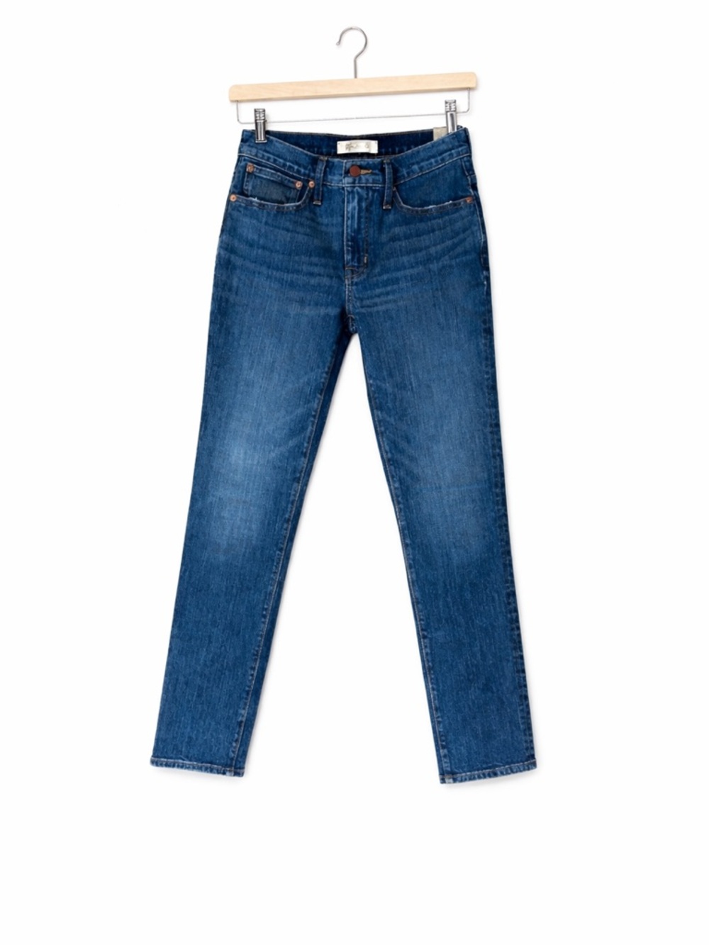 NWT Madewell Tomboy Straight Leg‎ Blue Jeans Women's Size 23 Stretch Denim